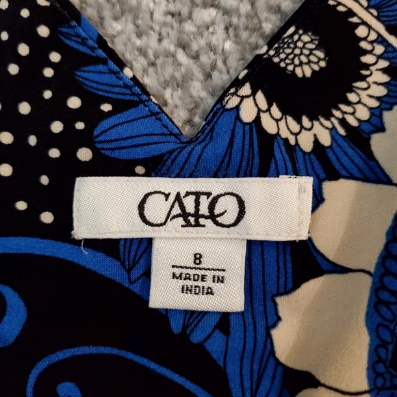 Cato Wide Strap Dress Ruched Waistband Sz 8 - Picture 2 of 7